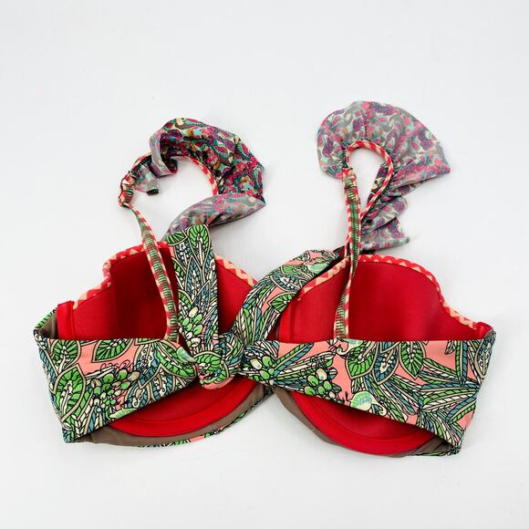 Maaji Size XL Multicolor Patchwork Bikini Top - Picture 3 of 5